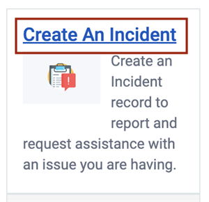 creat an incident button